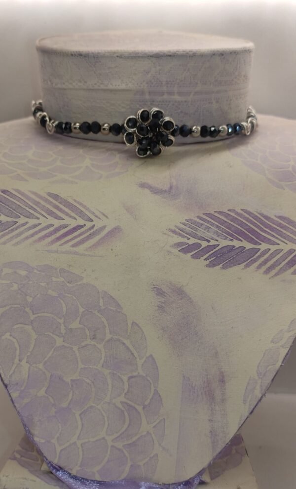 Choker Elegance Flor azul