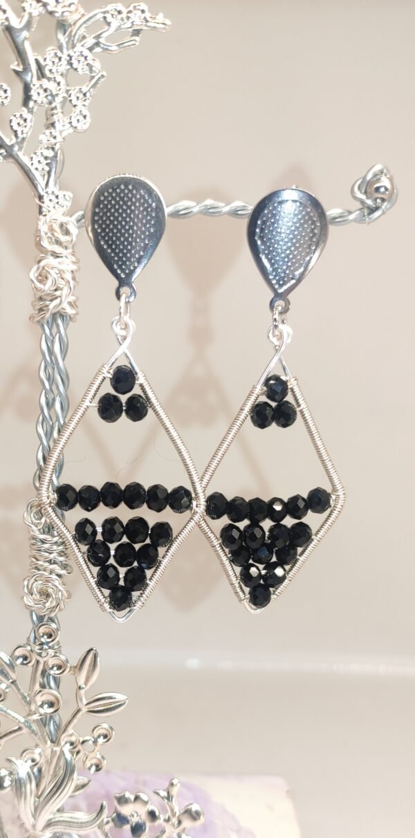 Pendientes Rombo Negros