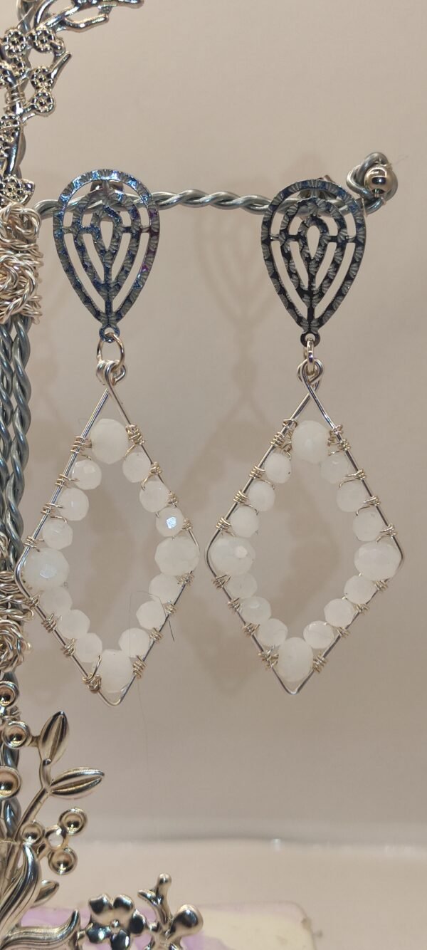 Pendientes Rombo Blancos