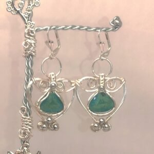 Pendientes Corazón Turquesas