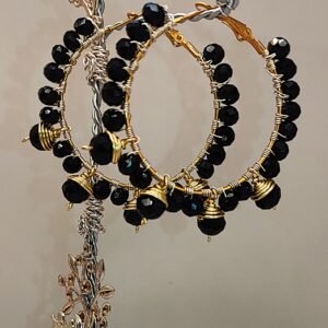 Pendientes Aro Luxury Dorados negros