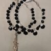 Pendientes Luxury Aro Plateados Negros