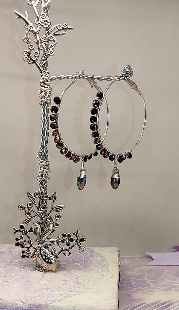 Pendientes Aro Plateados Multicolor