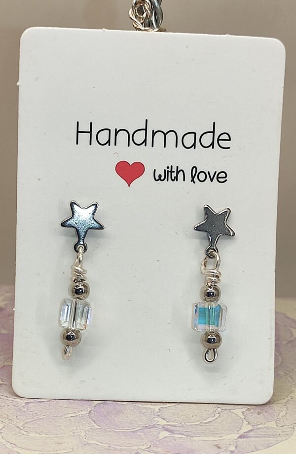 Pendientes Estrella plateados