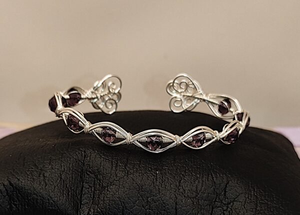 Pulsera Lux Plateada Morada