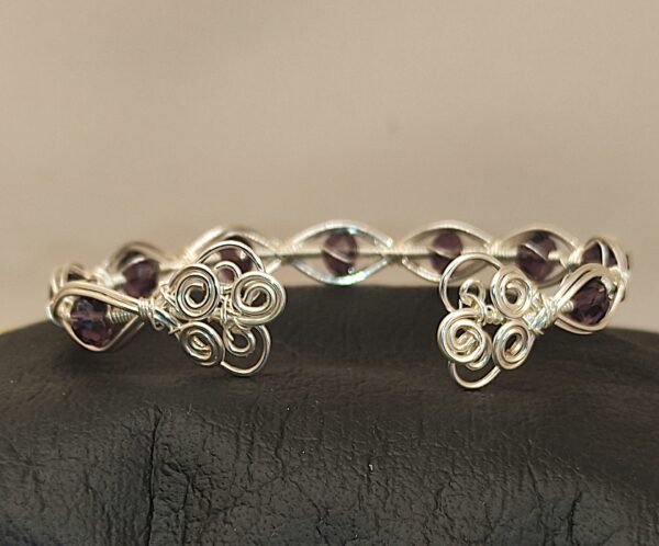 Pulsera Lux Plateada Morada