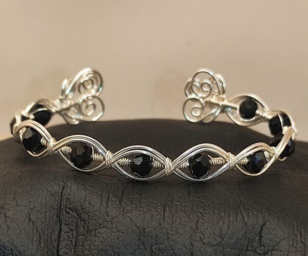 Pulsera Lux Plateada Negra