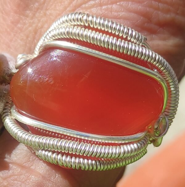 Anillo Carneola Cuadrado