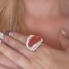 Anillo Carneola Cuadrado