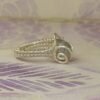 Anillo Lagrima Cristal V Plateado