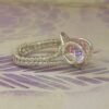 Anillo Lagrima Cristal R Plateado