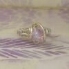 Anillo Lagrima Cristal R Plateado