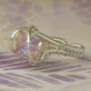 Anillo Lagrima Cristal R Plateado