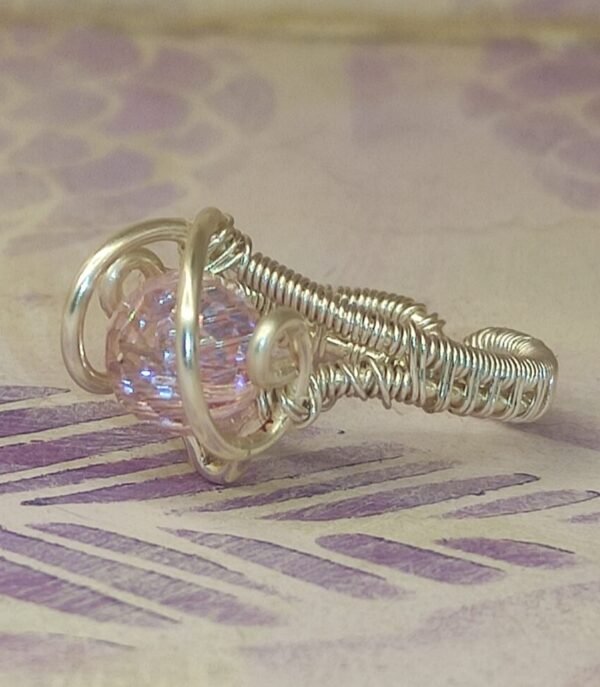 Anillo Lagrima Cristal R Plateado