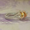 Anillo Lagrima Cristal N Plateado