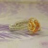 Anillo Lagrima Cristal N Dorado