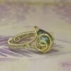 Anillo Lagrima Cristal A Dorado