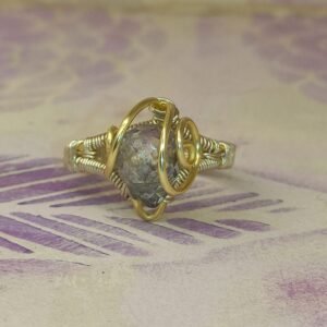 Anillo Lagrima Cristal A Dorado