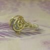 Anillo Lagrima Cristal A Dorado