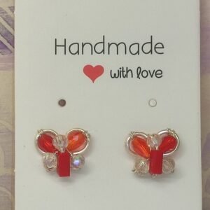 Pendientes Mariposa Rojo