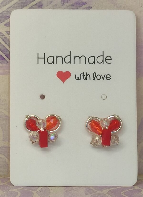 Pendientes Mariposa Rojo