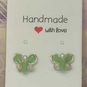 Pendientes Mariposa Verde Claro