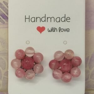 Pendientes Jade Persa Rosa