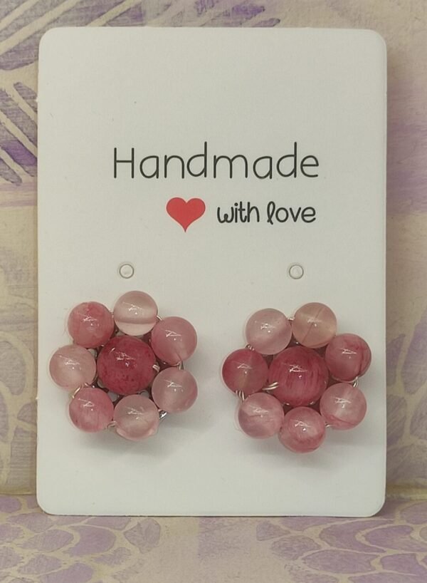 Pendientes Jade Persa Rosa