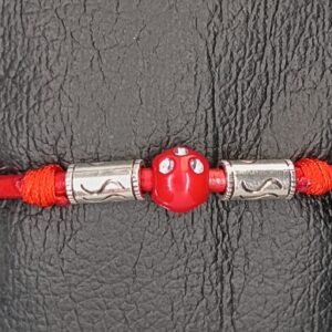 Pulsera cuero rojo 2