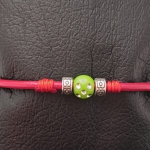 Pulsera cuero rojo 1