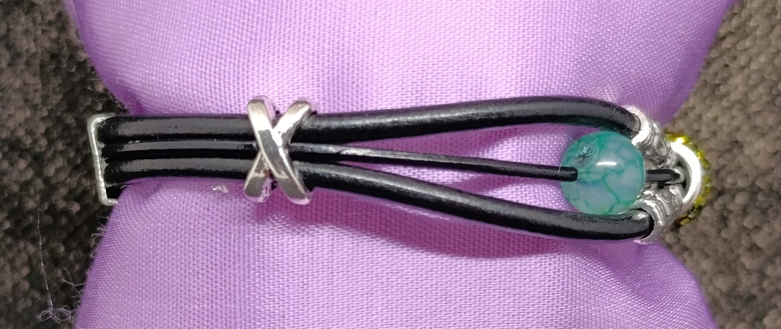 Pulsera cuero piel de dragon